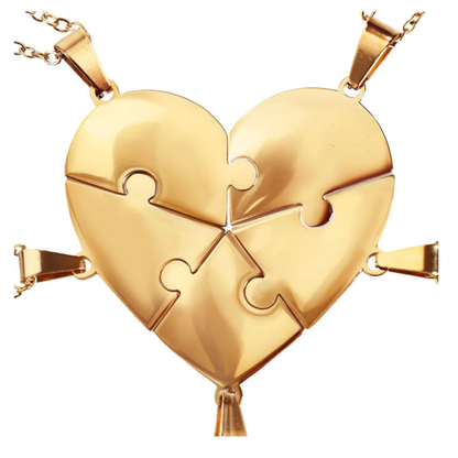 Lié à Vie - Collier puzzle famille personnalisé